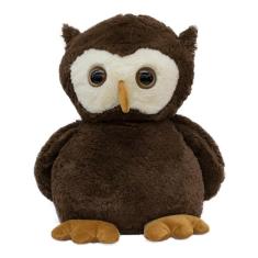 Imagem de Coruja Enfeite Bichinho De Pelúcia Fofinha Marrom 38cm
