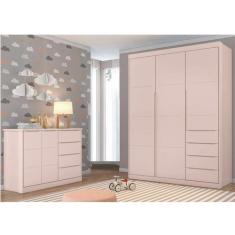 Imagem de Quarto Para Bebê Com Guarda Roupa 3 Porta E 4 Gavetas Com Corrediças T