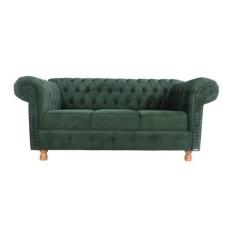 Imagem de Dois Sofás Chesterfield Capitone Luis Xv 1,80 -  Suede Verde / Decoraç