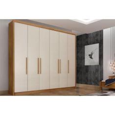 Imagem de Guarda Roupa 6 Portas E 8 Gavetas Santoro/Bolonha Freijo Cumaru C/ Fen