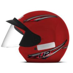 Imagem de Capacete Moto Aberto Mixs Up Masculino Feminino Com Viseira, VERMELHO,