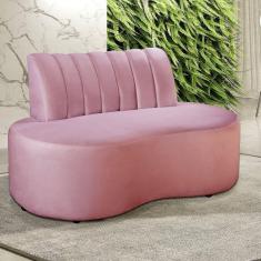 Imagem de Sofá Redondo Curvo Orgânico Namoradeira Doha Rose
