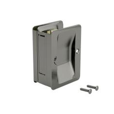 Imagem de Onward Puxador de porta de bolso 1700ANPSBC com trava de passagem - retangular, níquel antigo