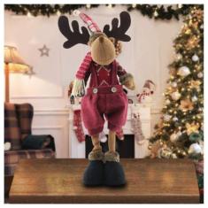 Imagem de Boneco Rena Decoração Natal Em Tecido 50cm - Gici Christmas