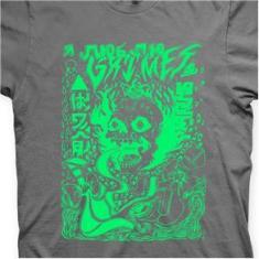 Imagem de Camiseta Grimes Chumbo e Verde em Silk 100% Algodão