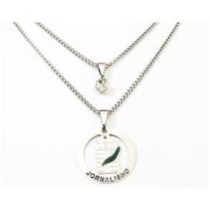 Imagem de Colar Cordão Profissão Jornalismo Aço Inox