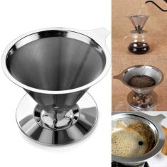 Imagem de Filtro Coador De Café Pour Over Em Inox P/ 4 Xícaras