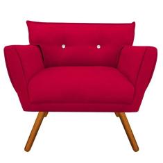 Imagem de Poltrona Anitta Suede  com Strass Pés Palito Castanho D'Rossi