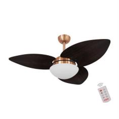 Imagem de Ventilador De Teto Dormamu Cobre 3 Pás Tabaco 220V Com Controle - Vola