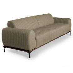 Imagem de Sofá 150cm 2 Lugares Pés Preto Molino C-129 Linho Bege - Domi