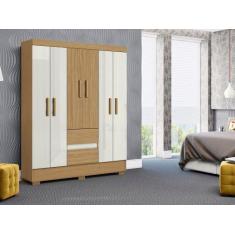 Imagem de Guarda Roupa Casal 6 Portas 2 Gavetas Com Pés Coimbra Aramóveis - Aram