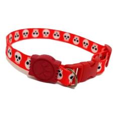 Imagem de Coleira De Seda Estampa Caveira Cor Vermelha Tamanho Único - Nica Pet