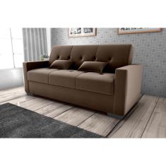 Imagem de Sofá Cama Lavinia Veludo Marrom E426 - Matrix