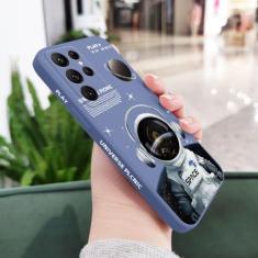 Imagem de Capa de telefone astronauta para samsung galaxy s23 s22 s21 s20 ultra plus fe s10 s9 s10e nota 20 ultra 10 9 plus, azul claro, para s22