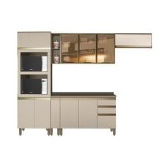 Imagem de Cozinha Modulada Henn Connect  6 Peças (1 Armário + 1 Balcão + 1 Panel