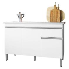 Imagem de Balcão Para Pia Tatiane 120 Cm Branco Ajl