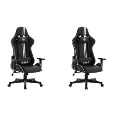 Imagem de Kit 2 Cadeiras Gamer Atlético Mineiro Cam 3318 Espresso Móveis Preto