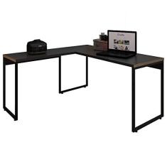 Imagem de Mesa Para Escritório e Home Office Industrial em L Soft 150 cm F01  Fosco - Lyam Decor