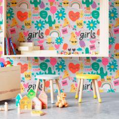 Imagem de Papel De Parede Adesivo Figurinhas N010131 Rolo 0,58X3M
