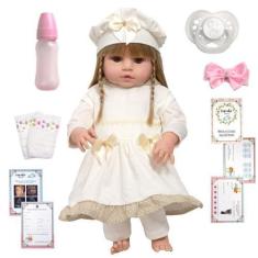 Imagem de Bebe Reborn Realista Loira Corpo Vinil Siliconado + Enxoval - Cegonha