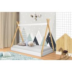 Imagem de Cama Infantil Cabaninha 100% Mdf Cor Branco - Ja