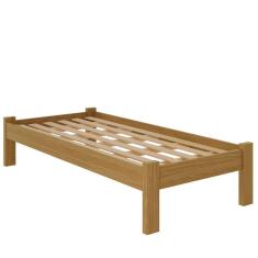 Imagem de Cama Solteiro Turca New Madeira Maciça Cor Nogueira