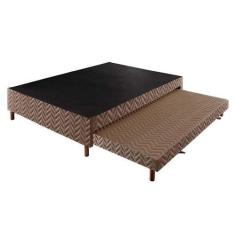 Imagem de Cama Box Base c/Auxiliar Universal Casal Sommier Rústico Brown (138x18