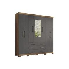 Imagem de Guarda Roupa 8 Portas E 6 Gavetas C/ Espelho E Pés Liverpool Atacama-J