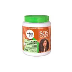 Imagem de Creme Para Pentear 5 em 1 sos Cachos Óleo de Coco Salon Line 1kg
