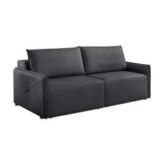 Imagem de Sofá 4 Lugares Retrátil Urban Com Usb Linho Grafite 260 Cm - Estofart