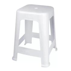 Imagem de Banqueta de Plástico Branca Suporta até 120Kg - Mor