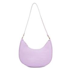 Imagem de Bolsa Tiracolo para Mulheres Bolsa Hobo Tote Bolsa de Mão Mini Carteira em Couro PU Bolsa Mensageira Noturna Bolsa Satchel (Purple)