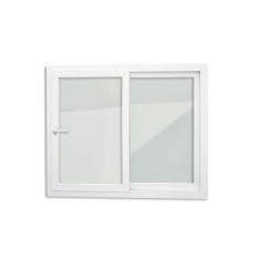 Imagem de Janela de PVC 100x200cm 2 Folhas com Vidro Liso e Cremona ITEC Brimak Branco