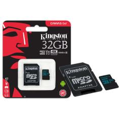 Imagem de Cartão de Memória Micro SDHC com Adaptador Kingston Canvas Go 32 GB SDCG2/32GB
