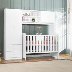 Imagem de Guarda Roupa Infantil Conjugado Ternura Mais Berço Amore Branco - Pete