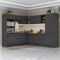 Imagem de Armário De Cozinha Completa De Canto Preto