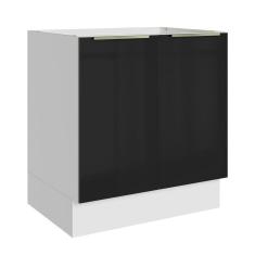 Imagem de Balcão Madesa 70 Cm 2 Portas - Sem Tampo Branco/Preto