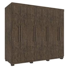 Imagem de Guarda Roupa Milão Casal 8 Portas 4 Gavetas Imop Cor Wengue Naturale