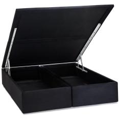 Imagem de Base de Cama Box Bau Light Camurca Preto Casal 138 cm (larg) - 52672