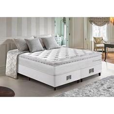 Imagem de Cama Box King Colchão + Box 193x203 Molas Ensacadas Cama Inbox Confort Snow