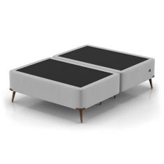 Imagem de Base para Cama Box Queen com Entrada USB Night (45x158x198 cm) Suede Cinza