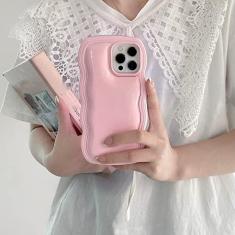 Imagem de Capa de telefone com moldura de cor doce de desenho animado fofa para iPhone 14 13 11 12 Pro Xs Max X Xr 7 8 Puls Capa de silicone macio sólido, rosa, para iphone 11