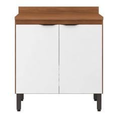 Imagem de Balcão de Cozinha 2 Portas Com Tampo Firenze Amendola Branco Demóbile