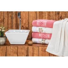 Imagem de Jogo De Toalha De Banho Em Algodão Bordado 5 Peças Russo - Nathalia En