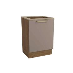 Imagem de Balcão de Cozinha Botanic M629 1 Porta 60cm p/ Cooktop - Kappesberg Nogueira/Fendi/Nogueira - Kappesberg