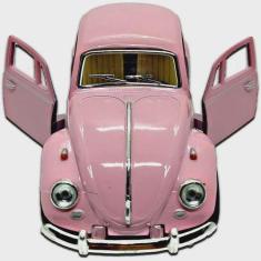 Imagem de Miniatura Coleção Fusca Rosa 1967 Clássico Escala 1/32. - Toys