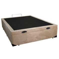 Imagem de Cama Box Baú Casal Suede Sereneprime Bege 138x188x44