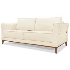 Imagem de Sofa Balli 2 Lugares 190cm Pes Madeira Linho 222 Perola Ezz Perola