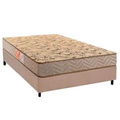 Imagem de Conjunto Box Viúva Colchão Espuma Paropas D33 Pasquale Wave Clean + Base Crc Suede Clean (128x188)