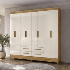 Imagem de Guarda Roupa Casal 8 Portas 4 Gavetas Florida Moval Sem Espelho